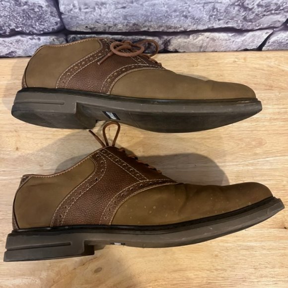 Izod Men's Brown Lace Up Dress Shoes Size 9 1/2M - Picture 4 of 7